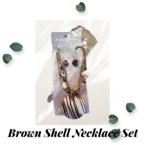 Brown Shell Necklace Set